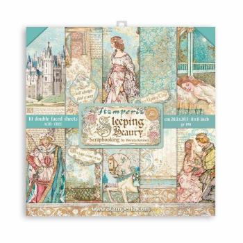 Stamperia - Designpapier "Sleeping Beauty" Paper Pack 8x8 Inch - 10 Bogen