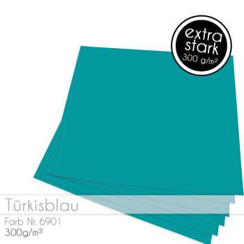 Cardstock 12"x12" 300g/m² (30,5 x 30,5cm) in türkisblau...