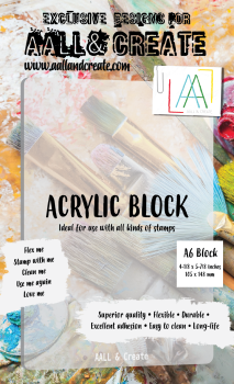 AALL and Create -  Acrylic Block A6  Acrylblock
