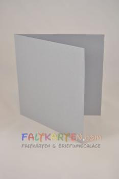 Doppelkarte - Faltkarte 15x15cm, 250g/m² in metallic-silber