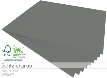 Cardstock - Bastelpapier 220g/m² DIN A4 in schiefergrau