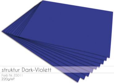 Cardstock - Bastelpapier 220g/m²  DIN A4 in struktur dark-violett