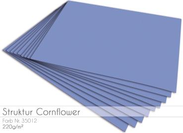 Cardstock - Bastelpapier 220g/m²  DIN A4 in struktur cornflower