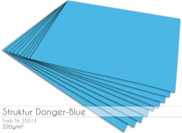 Cardstock - Bastelpapier 220g/m²  DIN A4 in struktur donger-blue