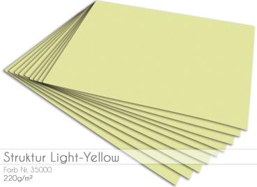 Cardstock - Bastelpapier 220g/m²  DIN A4 in struktur light-yellow