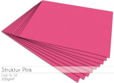 Cardstock - Bastelpapier 220g/m² DIN A4 in struktur pink
