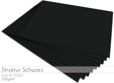 Cardstock - Bastelpapier 220g/m²  DIN A4 in struktur schwarz