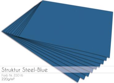 Cardstock - Bastelpapier 220g/m²  DIN A4 in struktur steel-blue...