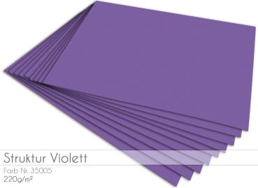 Cardstock - Bastelpapier 220g/m²  DIN A4 in struktur violett