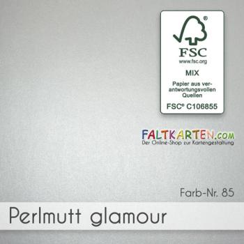 Doppelkarte - Faltkarte 250g/m² DIN A6 in perlmutt glamour