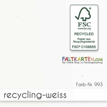 Doppelkarte - Faltkarte 300g/m² DIN A6 in recycling weiss...