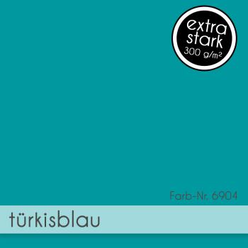 Faltkarte DIN Lang  300g/m²  in türkisblau