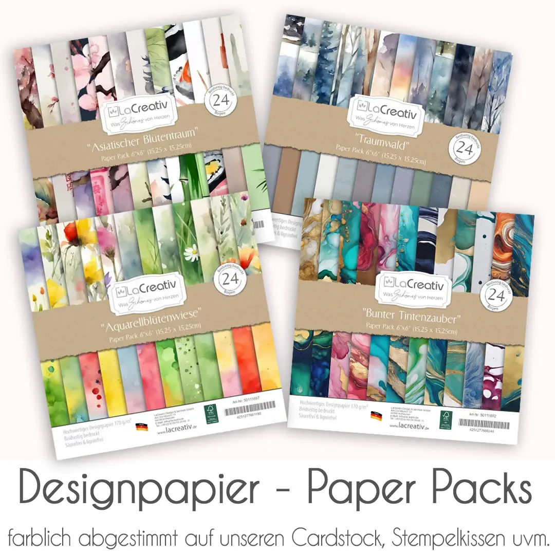 Designpapier und Paper Packs